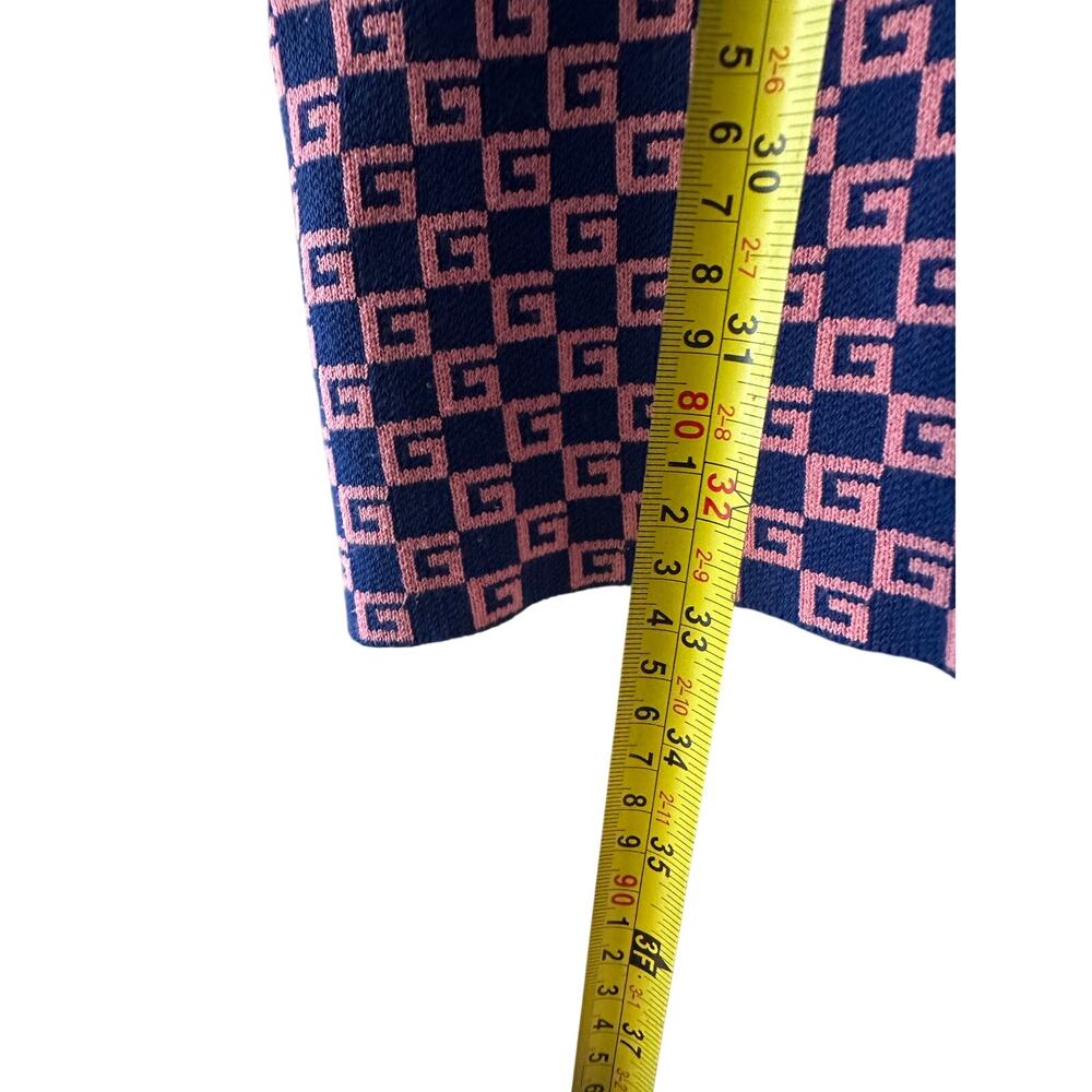Authentic Purple Blue GG Knit Mini Dress Size 6 Designer Luxury Logo Mania y2k - Picture 6 of 7